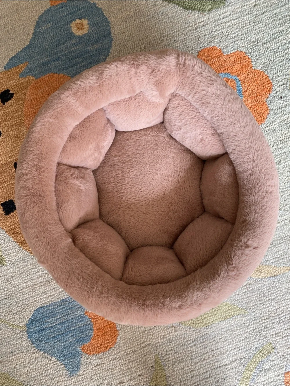 Martha Stewart - Faux Fur Reversible Small Round Pet Bed
